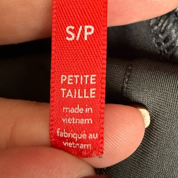 EUC Women's SPANX The Perfect Black Pant in Black & Satin Trim | Size SP - Picture 10 of 14